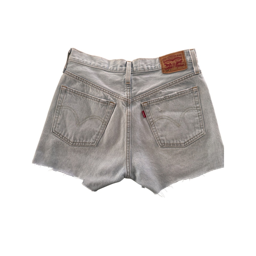 Levis 501 S Womens Light Wash Denim High Rise Cut Off Shorts Blue Size
27 - Picture 2 of 6